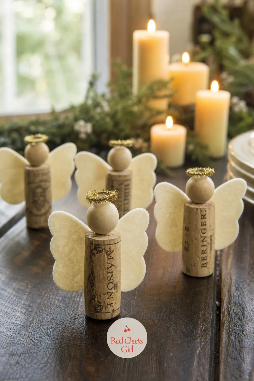 Wine Cork Angel — The jar of saved corks finally earns its keep. Christmas angel crafts