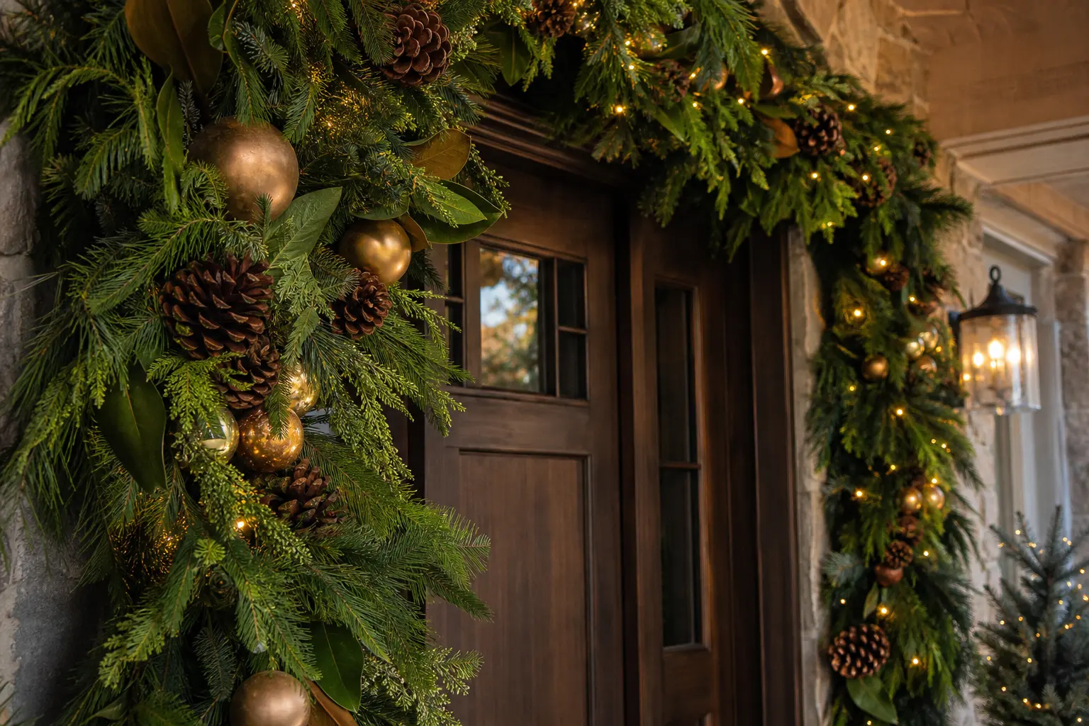 12 Christmas Archway Decor Ideas That Frame Your Doorways in Greenery