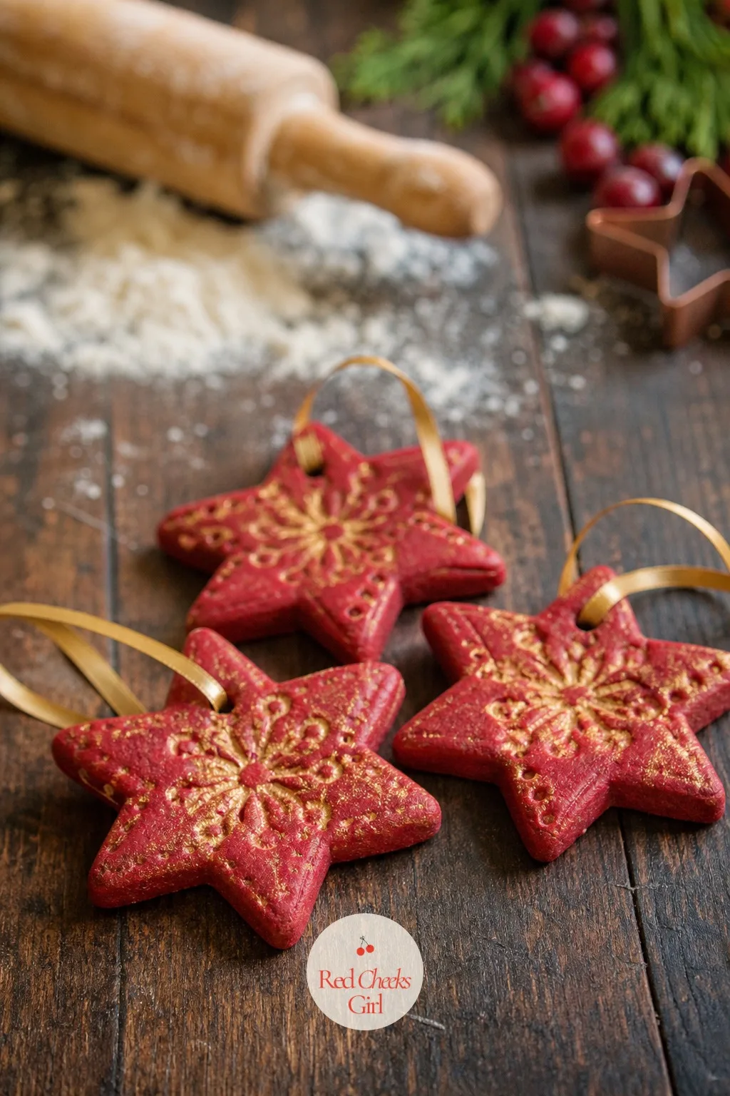 Stamped Salt Dough Ornaments — Glass baubles chip the first time they hit the floor, and nobody wants to referee that drama before dinner gets served.