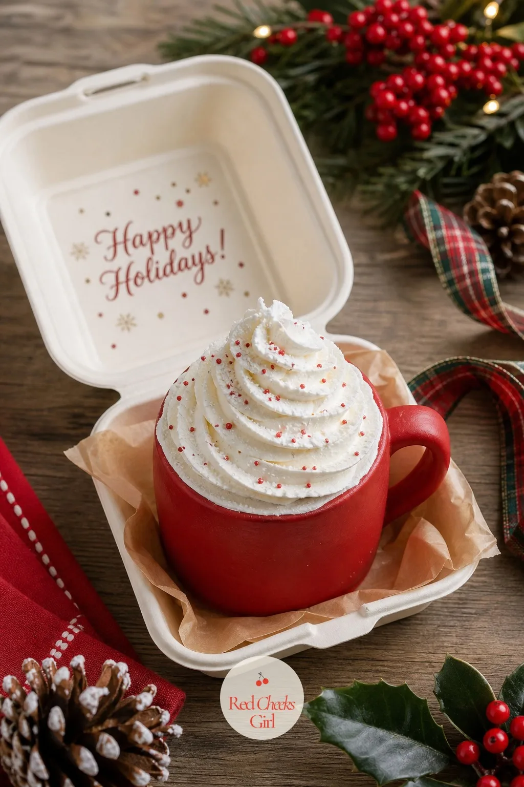 Hot Cocoa Mug Bento — She drinks cocoa every December, so give her one she can eat. Christmas bento cake