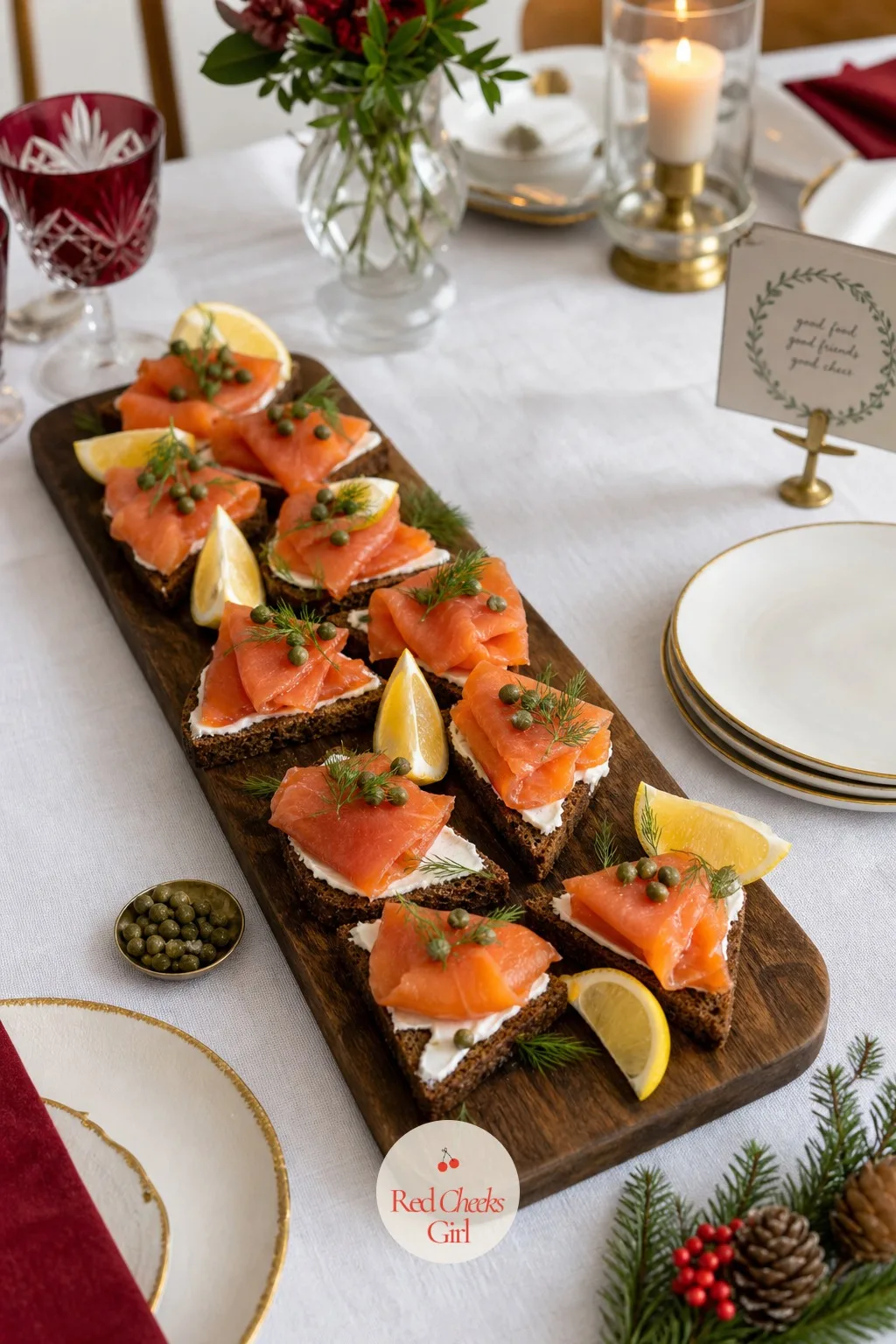 A Smoked Salmon and Rye Toast Board — If the table needs one dish that reads as grown-up and faintly indulgent among all the sweet things, this is it.
