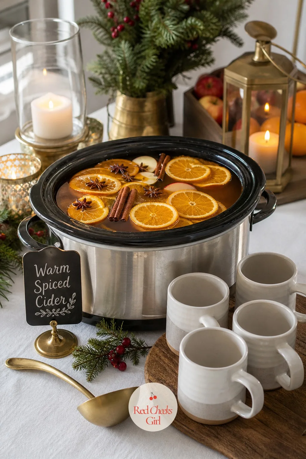 A Warm Spiced Cider Pot for the Non-Drinkers — Not everyone at a nine am table wants bubbles, and a pot of something warm covers that without singling anyone