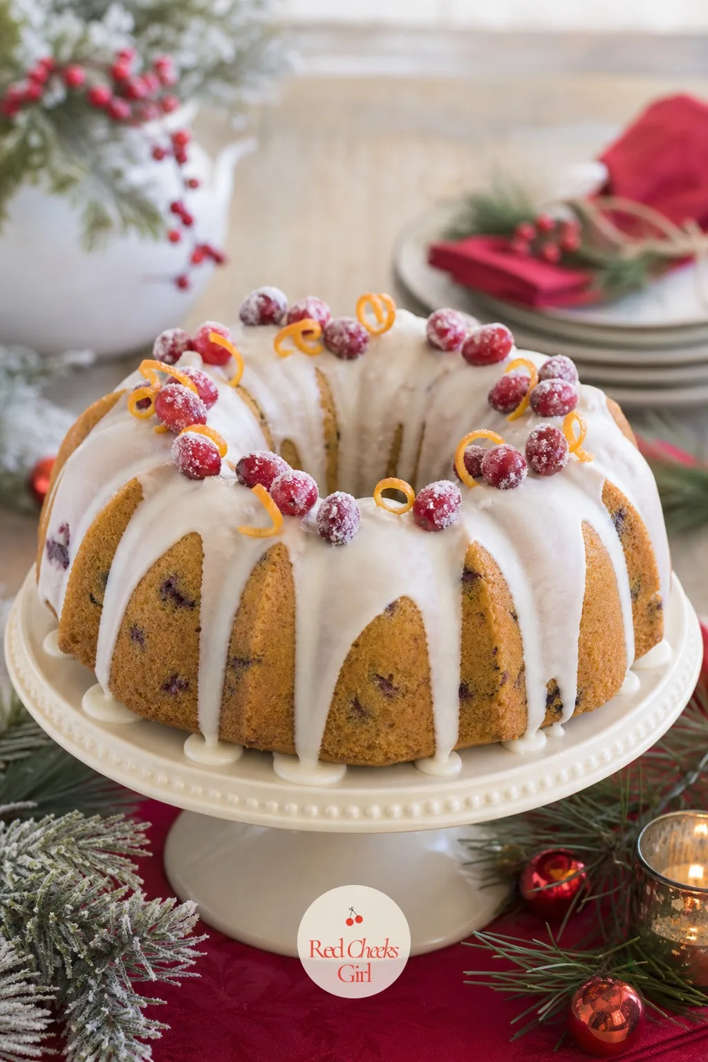 Cranberry Orange Bundt — You know the complaint already: too many Christmas desserts taste like sugar wearing a sweater, nothing underneath. Christmas bundt