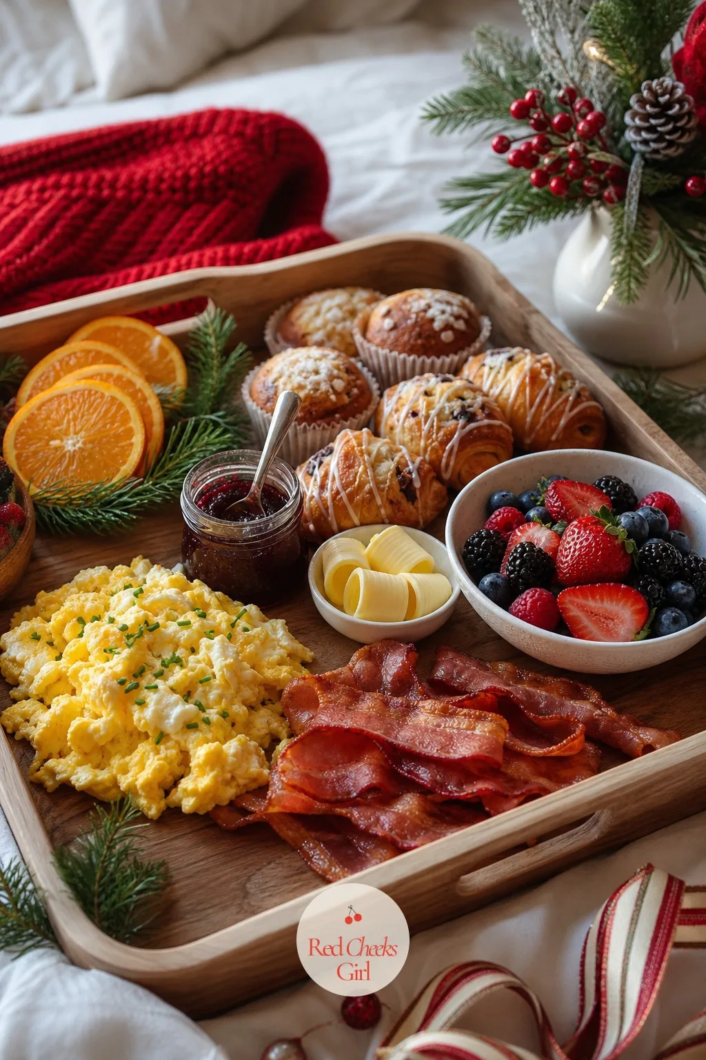 Christmas Morning Brunch Board — Nobody wants to cook eggs to order while children unwrap presents in the next room. Christmas charcuterie board