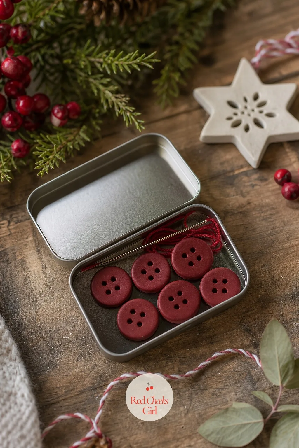 Cranberry Button Set — Buttons are the kind of gift nobody thinks to ask for and almost everybody secretly needs, for the plain cardigan that has been missing