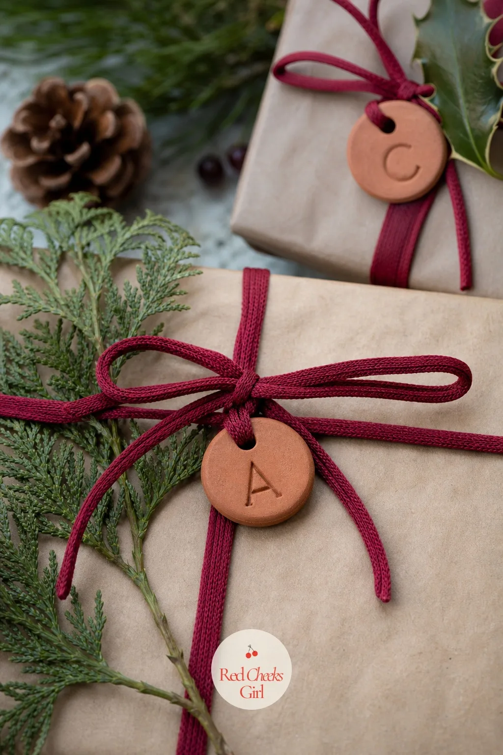 Initial Gift Tag Medallions — Paper gift tags tear off in the post, slide off under the tree, or get thrown out with the wrapping before anyone reads the name