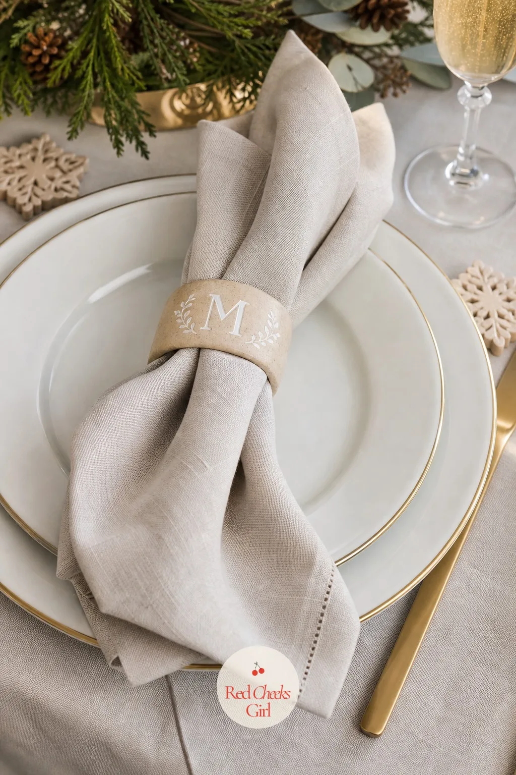 Monogram Napkin Rings — Napkin rings bought in a set always look slightly rented, like they belong to a hotel banquet rather than to anyone in particular.