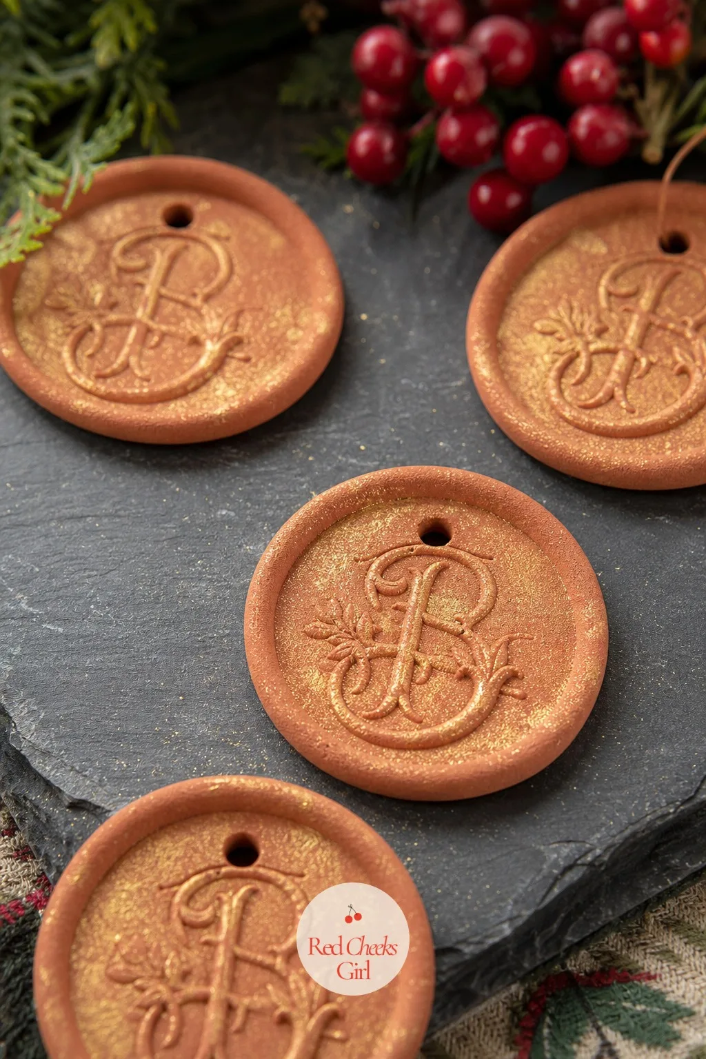 Wax Seal Stamped Medallions — A wax seal looks expensive and lasts about as long as the envelope it is stuck to. Christmas clay crafts