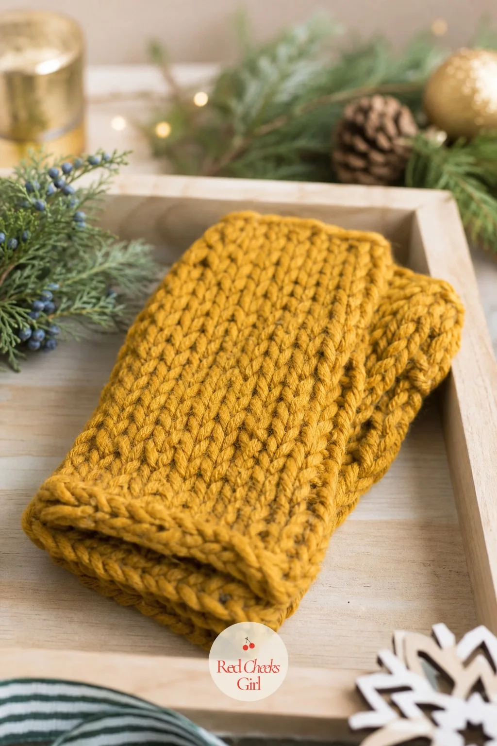 Hand-Knit Wrist Warmers — A full jumper is a winter long project nobody is finishing by December. Christmas crafts for adults