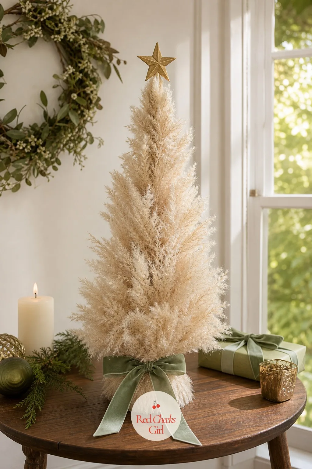 Pressed Botanical Pampas Mini Tree — Not everyone wants a full seven-foot tree taking over a shared bedroom. Christmas crafts for teens