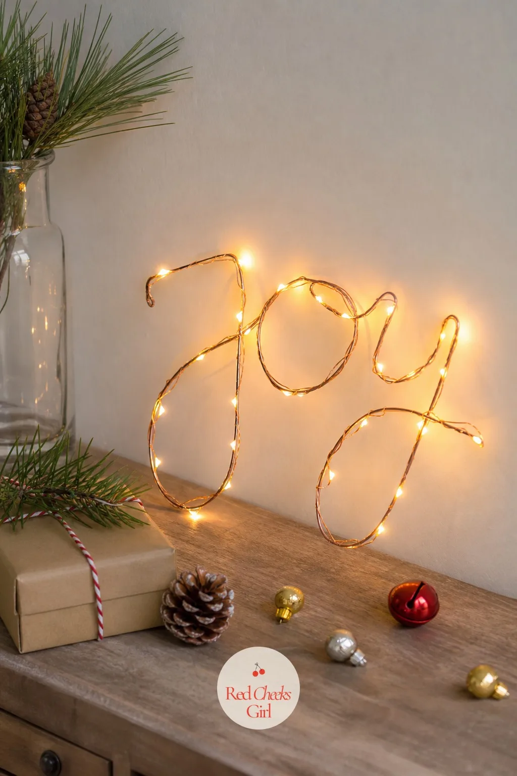Wire Word Light Sign — Those metal marquee letters from the home store cost more than the gift itself. Christmas crafts for teens