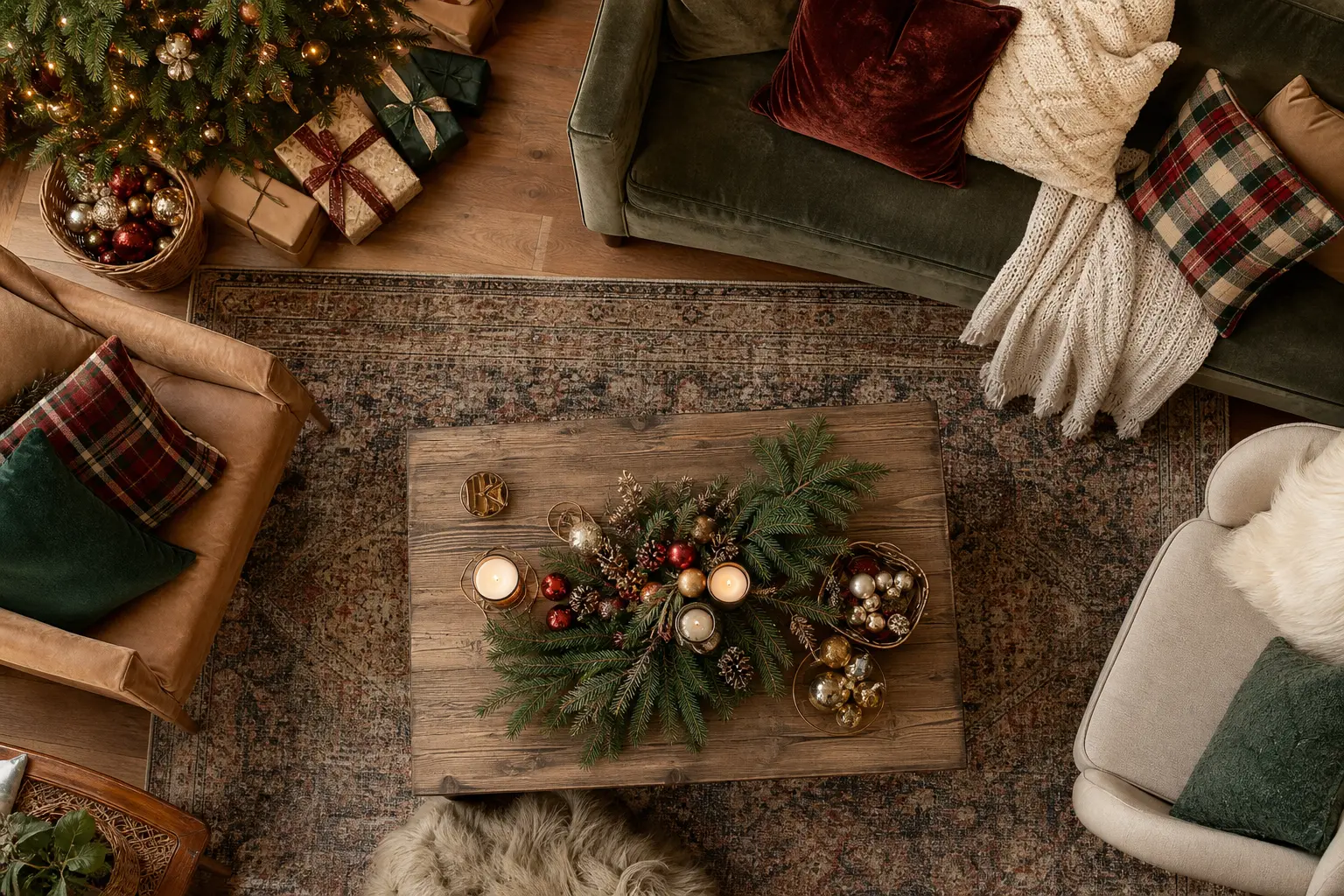 26 Christmas Decor Ideas for Living Rooms That Feel Warm, Layered and Magazine-Pretty