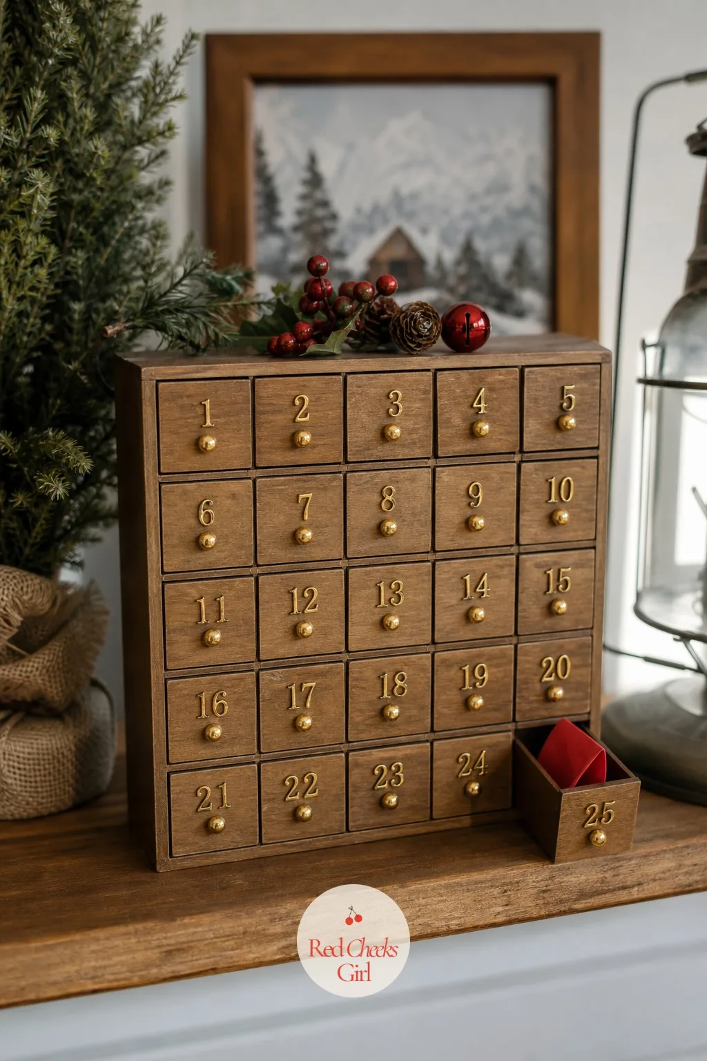 Advent Drawer Countdown Finale — Instead of a single evening, stretch the whole game across the month: a small wooden drawer unit, one drawer per day, each