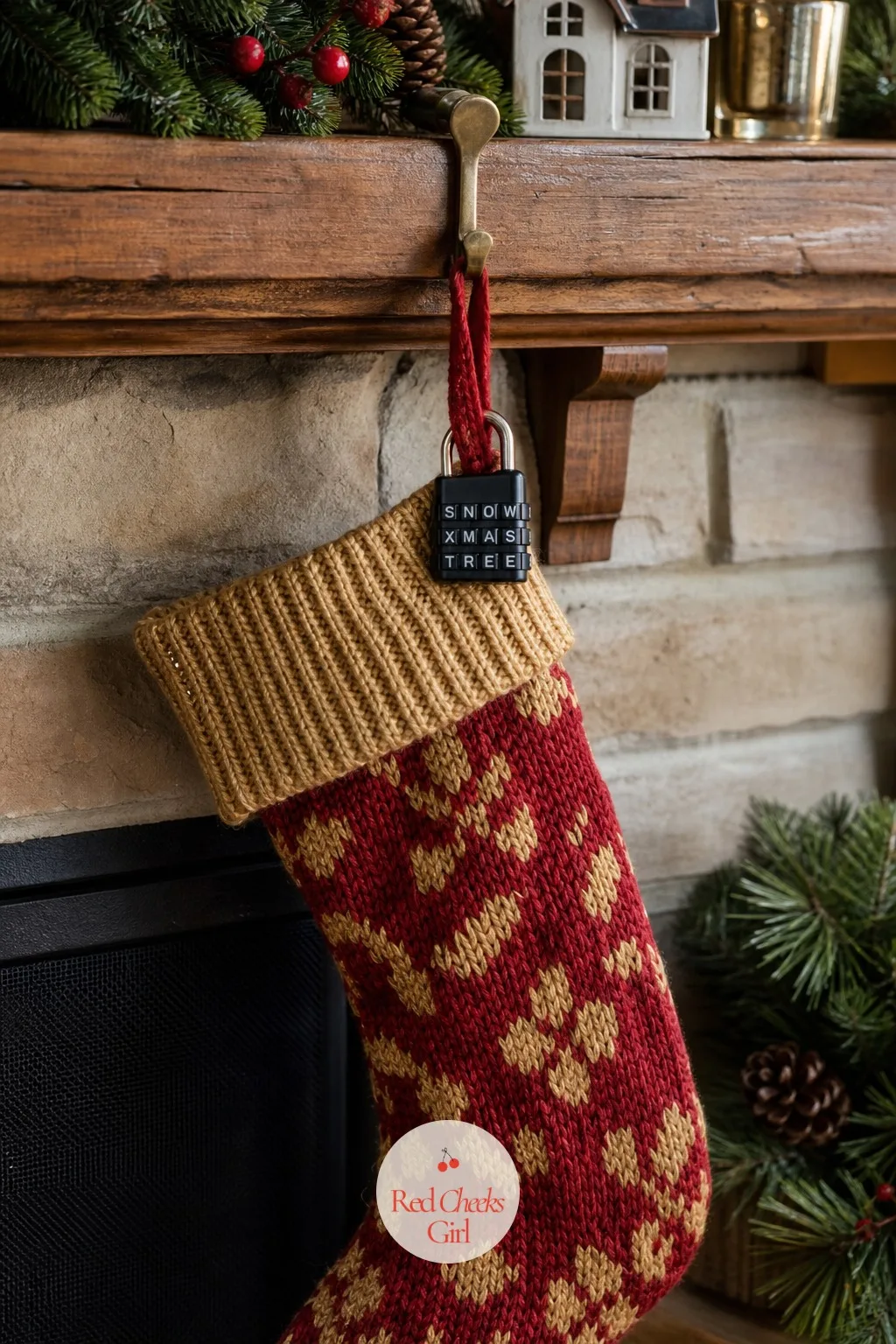 Locked Stocking With a Word Lock — A stocking hung by the chimney usually holds the sweetest surprise of the day. Christmas escape room ideas