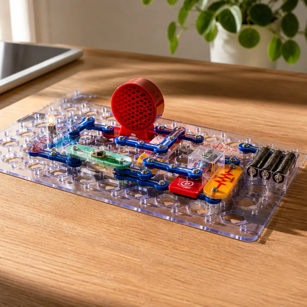 Circuit Building Kit — For the kid who takes things apart to see how they work and rarely puts them back together, give him something built to be taken apart