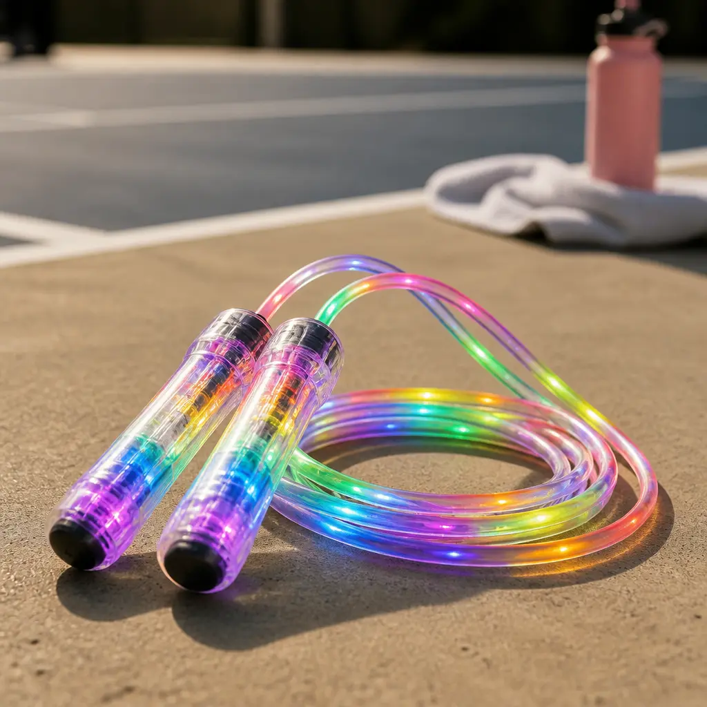 Light Up Jump Rope — A jump rope sounds too simple to matter until the lights come on and suddenly the whole driveway wants a turn. Christmas gift ideas for