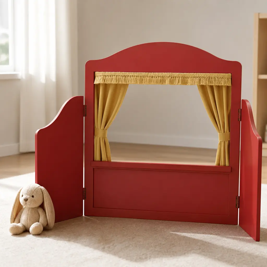Puppet Theater Stage — For the kid who already performs full scenes for an audience of stuffed animals, give her an actual stage. Christmas gift ideas for kids