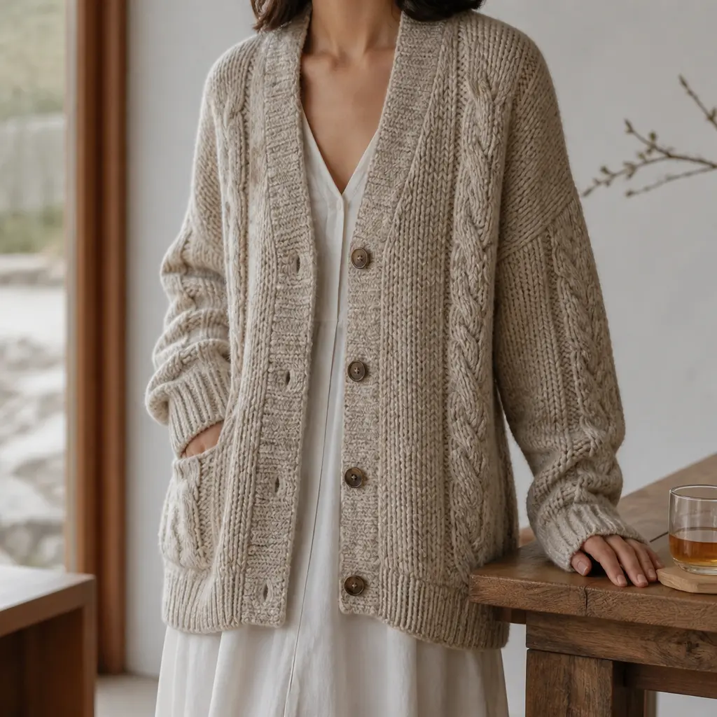 Cable Knit Cardigan — She reaches for a cardigan the second the house cools down, over pajamas, over everything. Christmas gift ideas for mom
