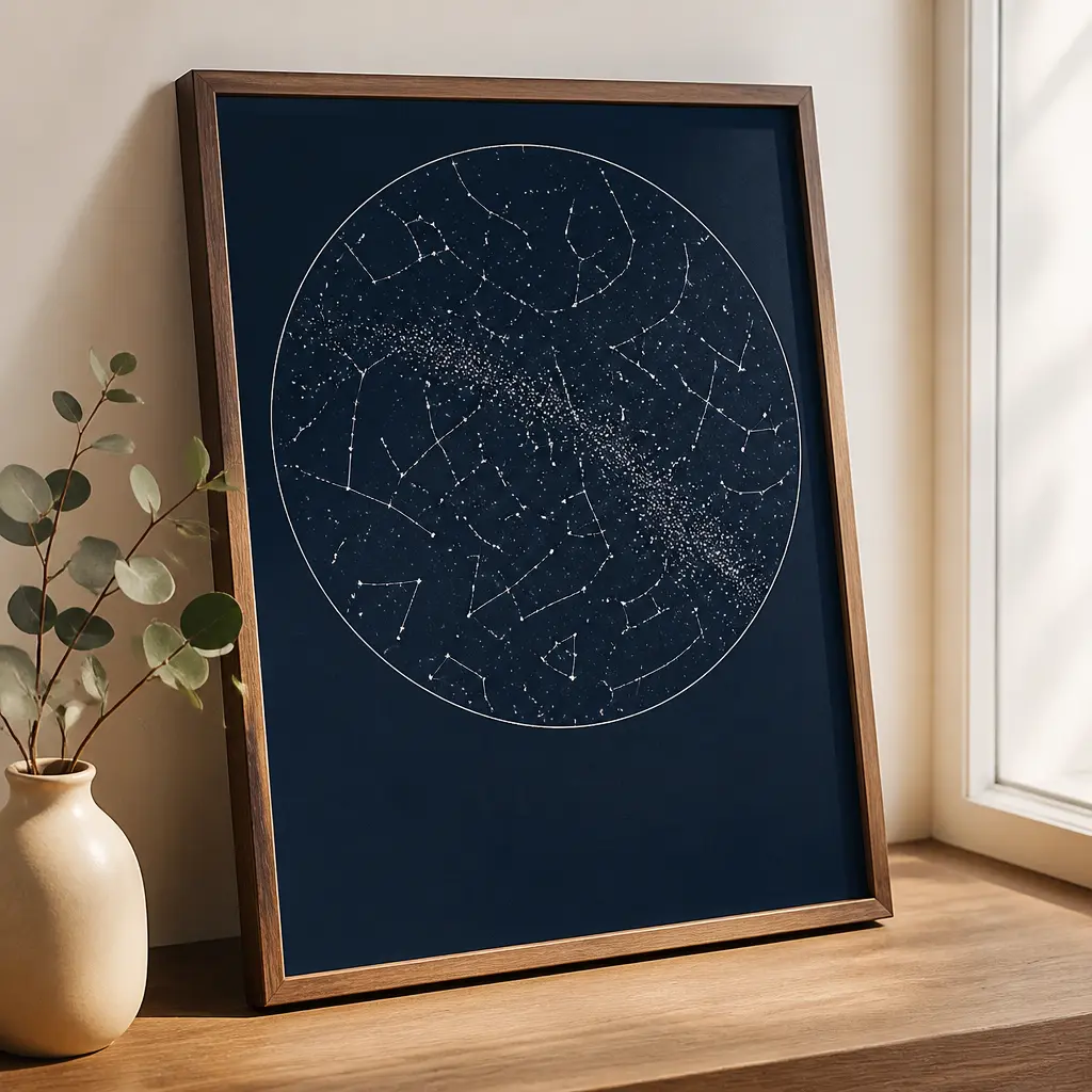 Custom Star Map — She will know exactly which night this is the moment she sees the date printed underneath the stars. Christmas gift ideas for mom