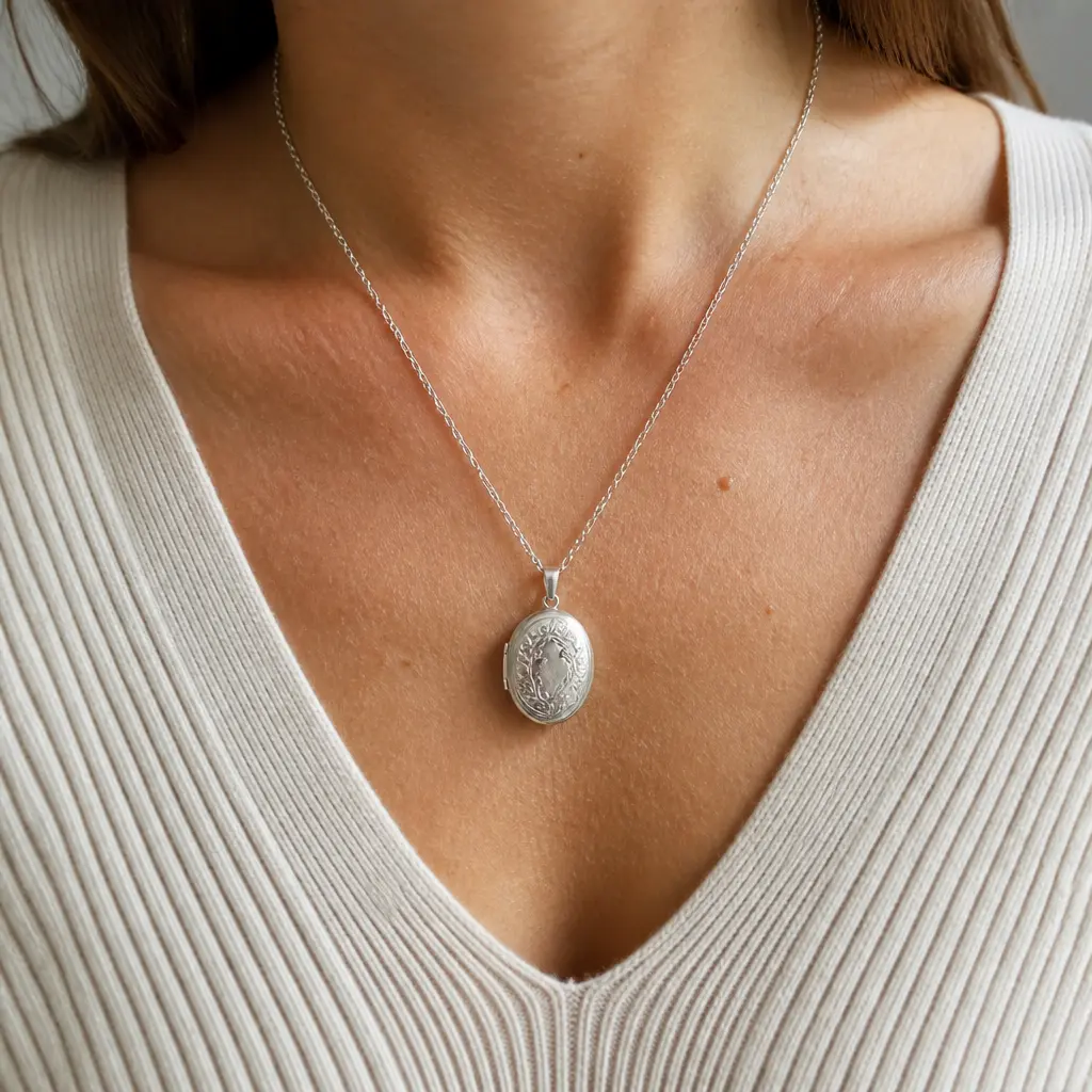 Engraved Locket Necklace — This is the gift she will still be wearing long after the wrapping paper is gone. Christmas gift ideas for mom