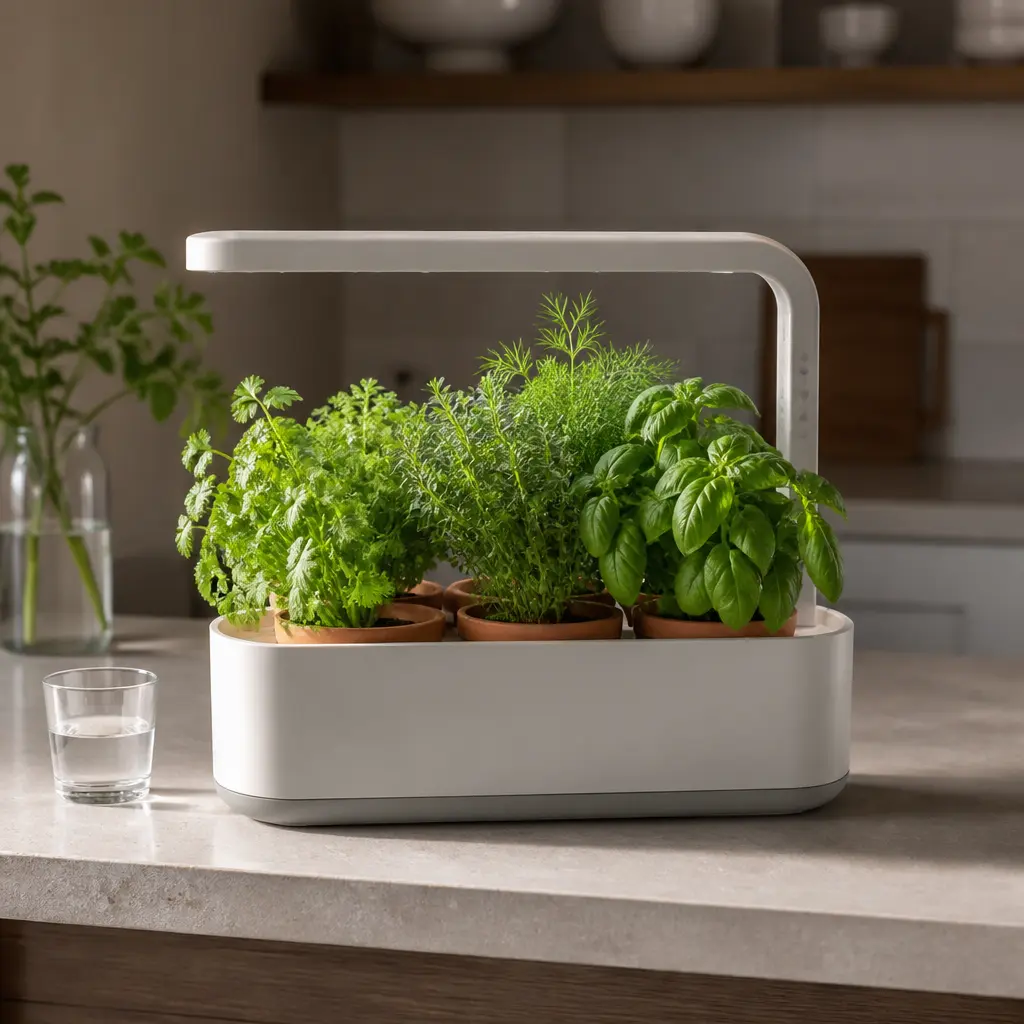 Indoor Herb Garden — She keeps saying she wants fresh herbs on the windowsill and keeps forgetting to buy the pots. Christmas gift ideas for mom