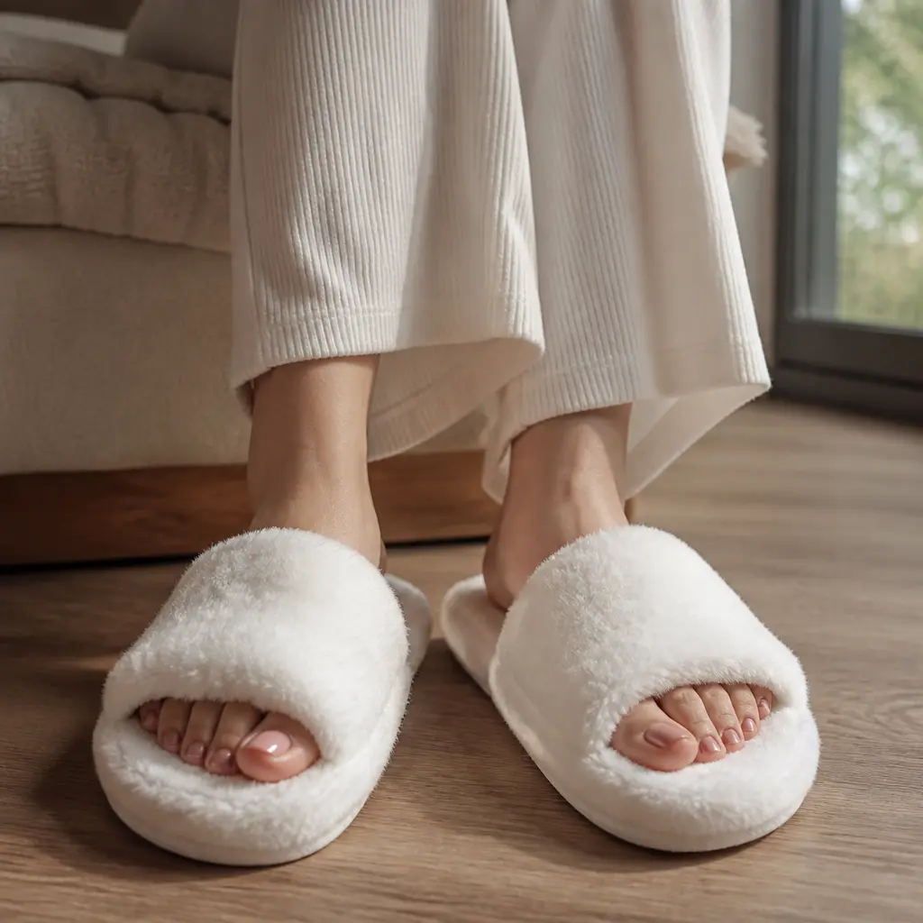 Faux Fur Slippers — Cold tile under bare feet in winter is a small daily misery, and this fixes it in one move. Christmas gift ideas for women