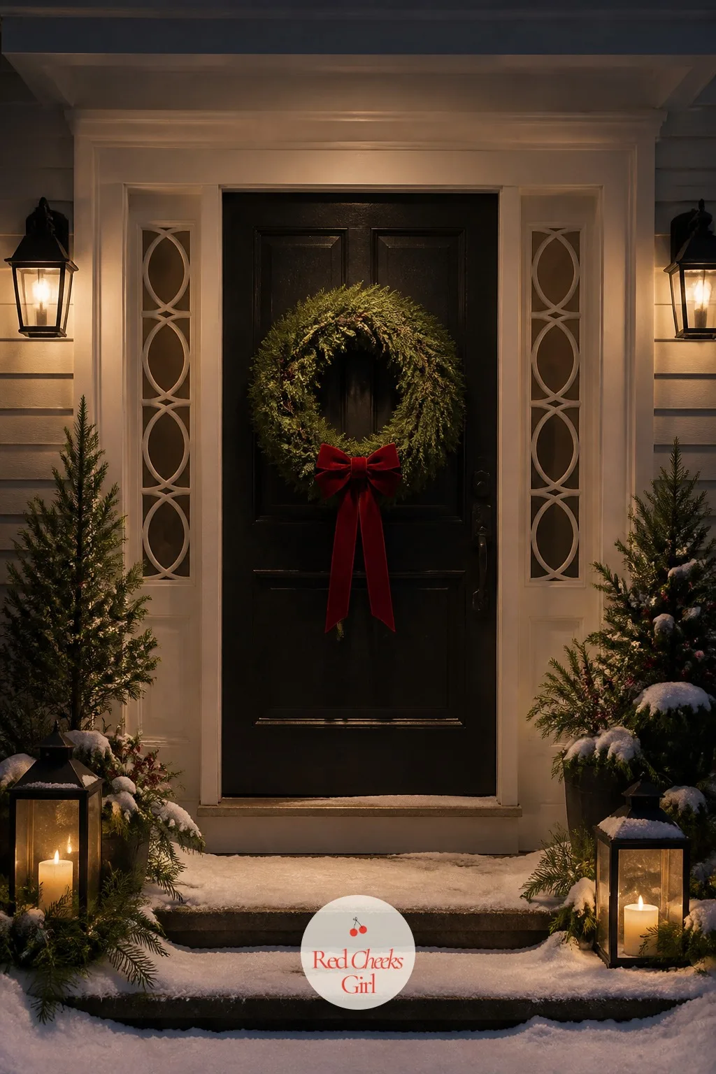 The Front Door and Facade — A front door with nothing on it reads as a house nobody is home in. Christmas gilmore girls aesthetic