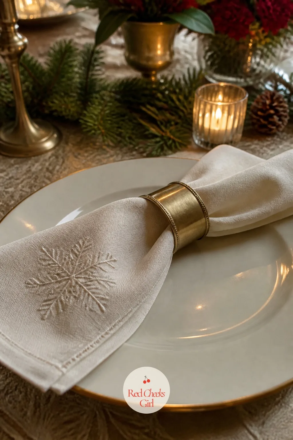 The Napkins and Place Cards — Paper napkins at a table this dressed will undo everything else in one glance. Christmas gilmore girls aesthetic
