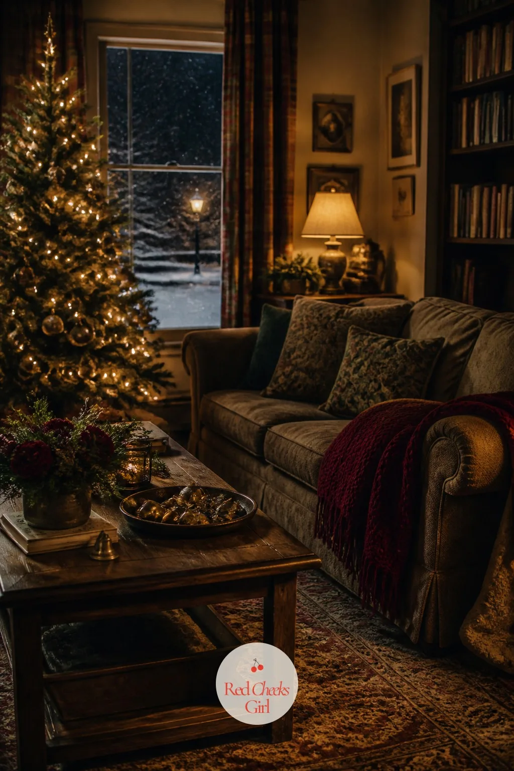 The Wide Shot Everyone Walks Into — You know the objection already: a living room this layered sounds like a weekend of work. Christmas gilmore girls aesthetic