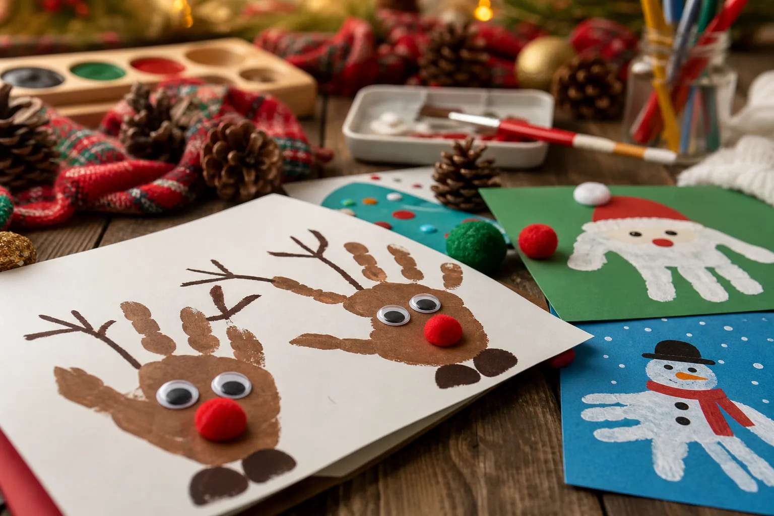 23 Christmas Handprint Crafts That Turn Little Hands Into Reindeer, Santas and Snowmen