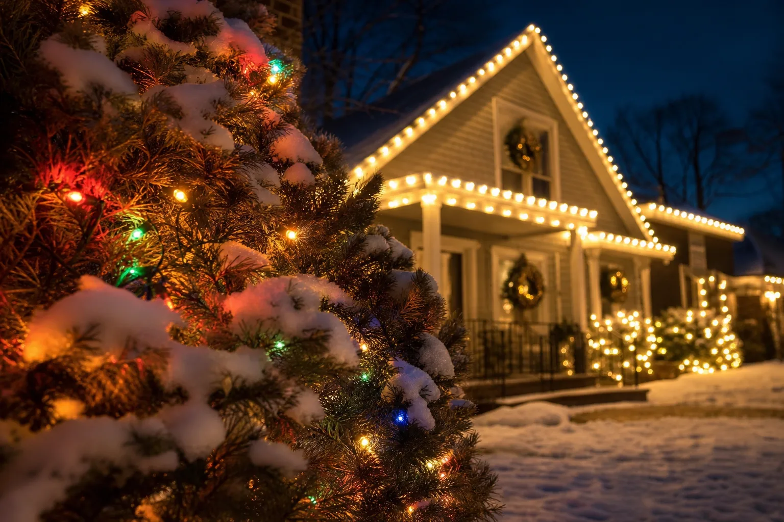 24 Christmas Lights on House Exterior Ideas From Classy Warm White to Nostalgic Multicolor