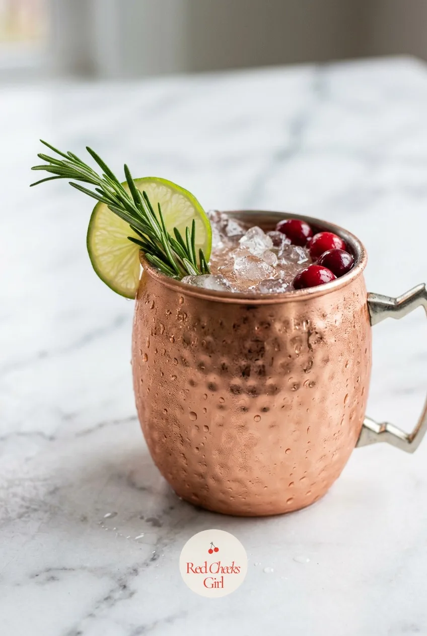 Christmas Copper Mule. Christmas mocktail recipes