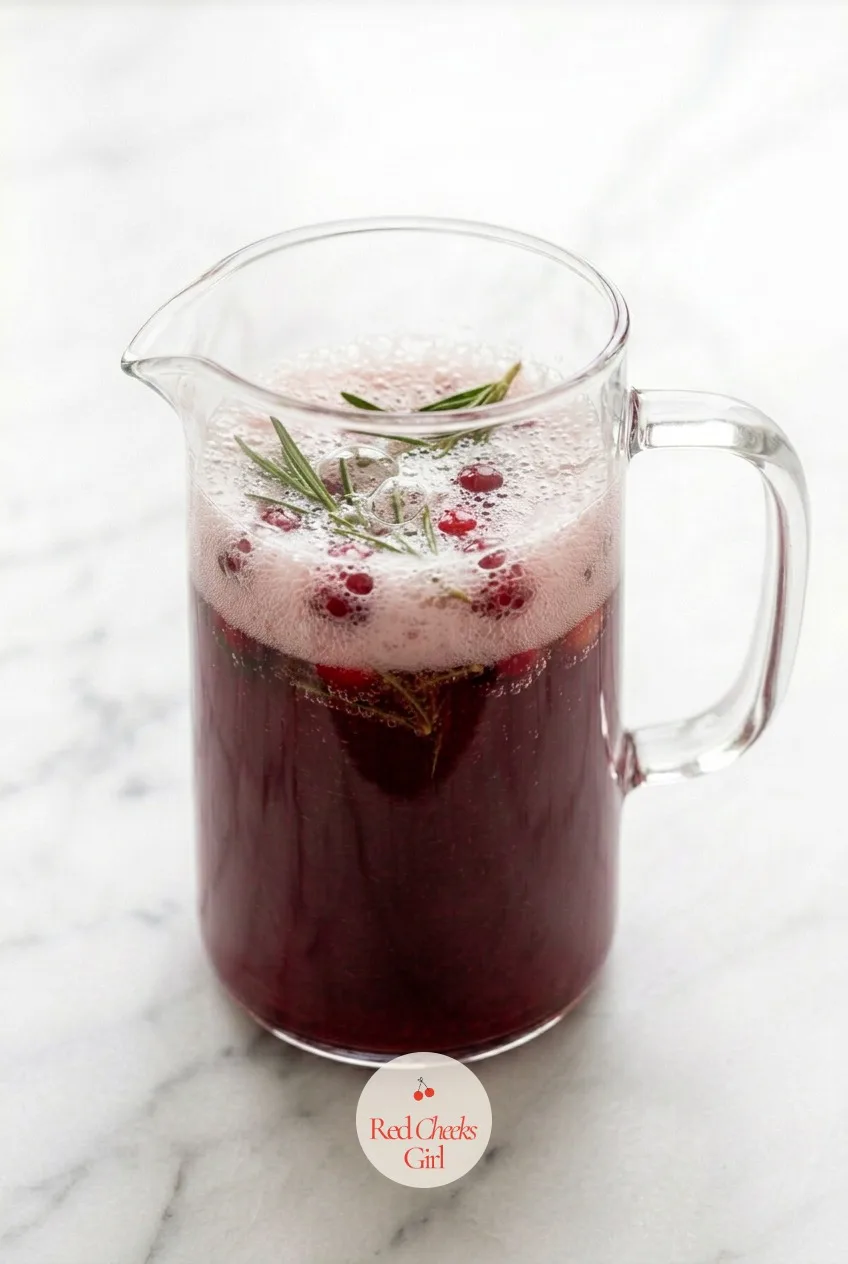 Top With Sparkling Water or Ginger Ale — The bubbly top goes in last, poured slowly down the inside wall. Christmas mocktail