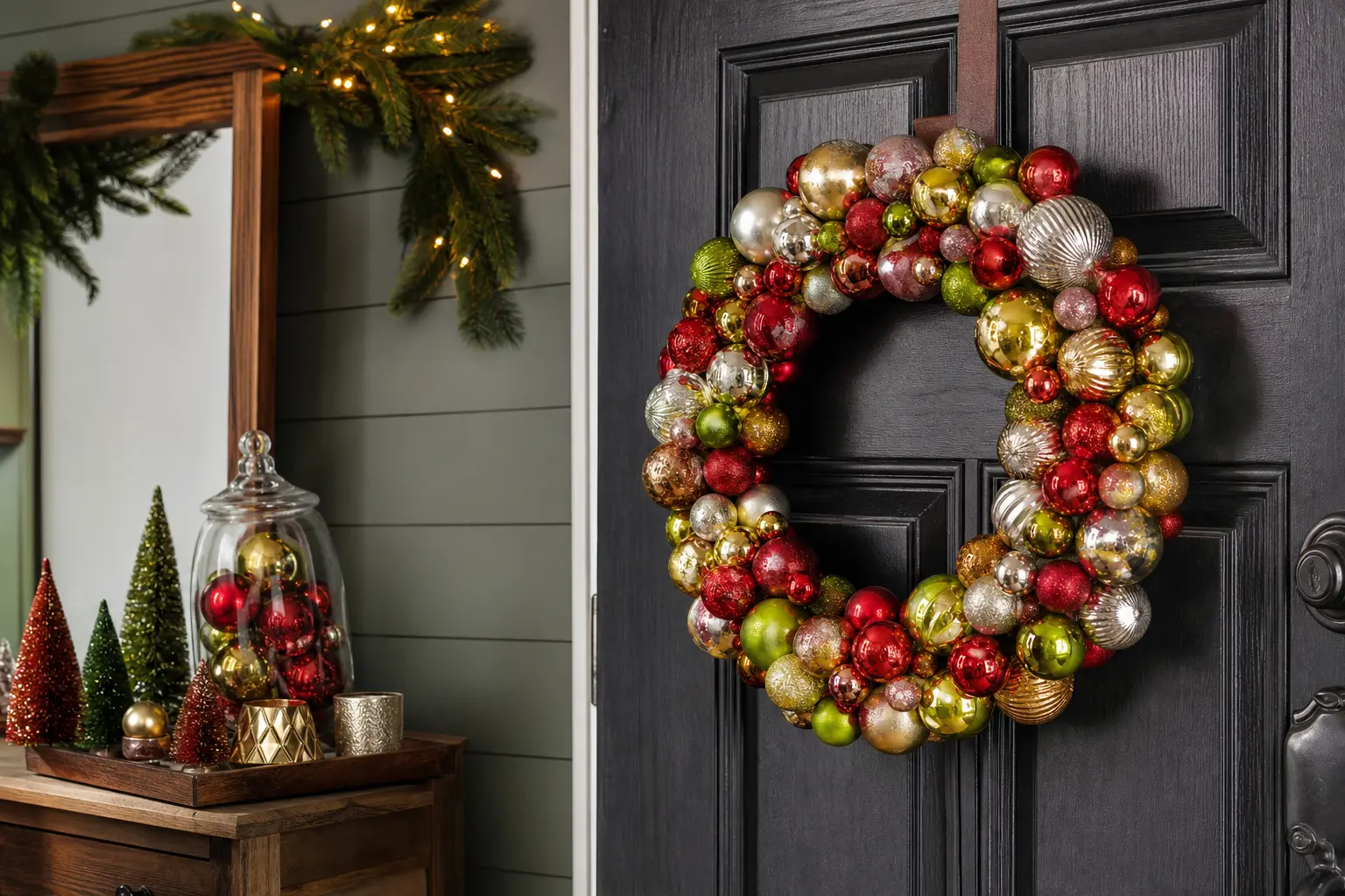 16 Ornament Wreaths That Sparkle Like a Jewelry Box on Your Door