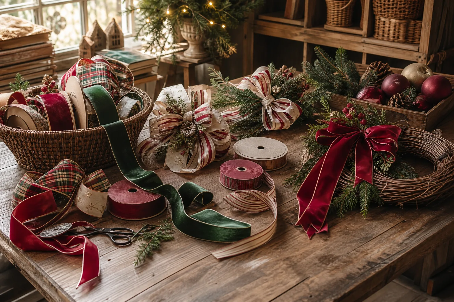 12 Christmas Ribbon Crafts That Make Leftover Spools Look Like Boutique Decor