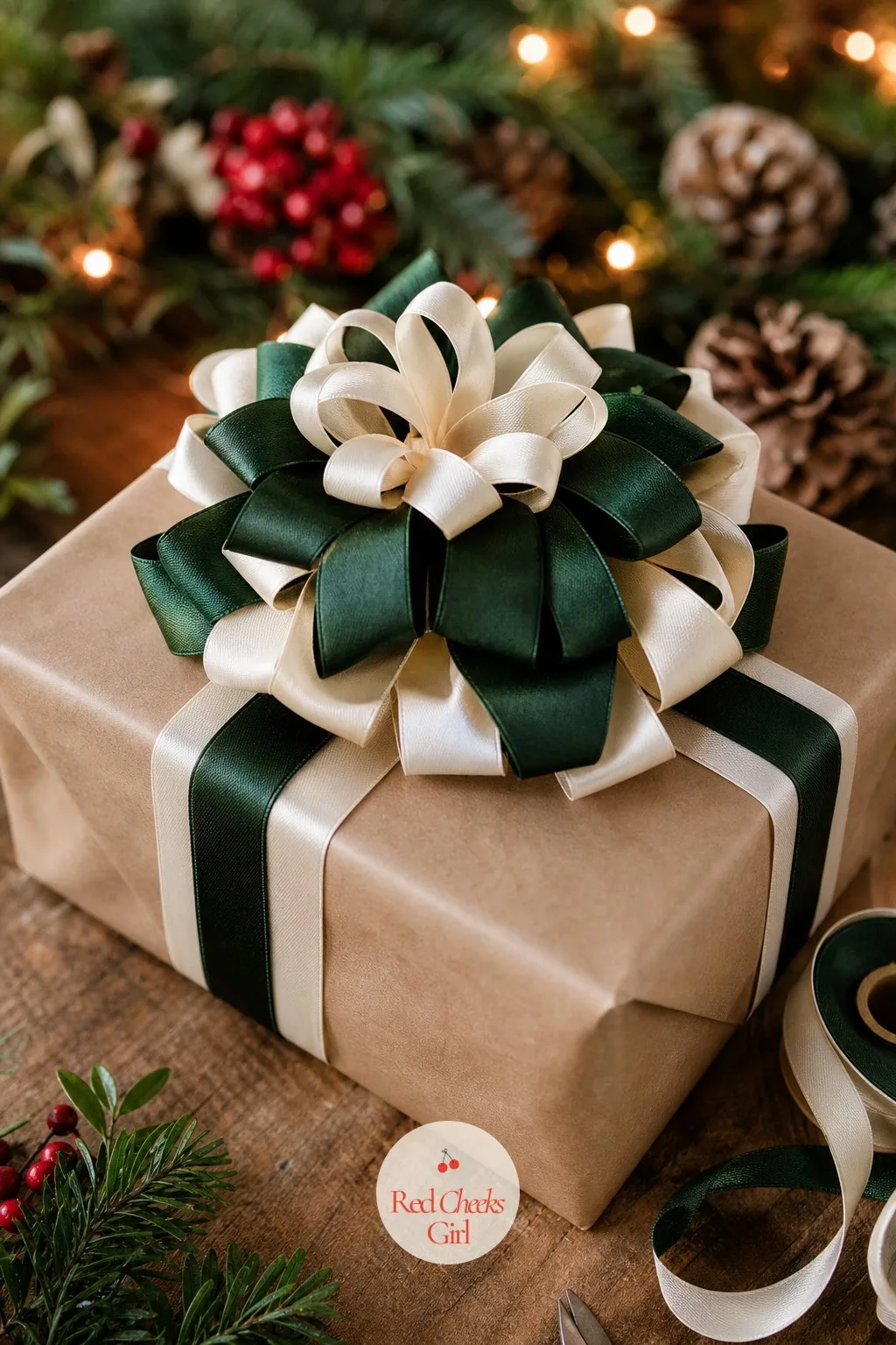 Layered Multi-Loop Gift Bow Topper — A store bought bow looks identical to every other gift piled under the tree. Christmas ribbon crafts