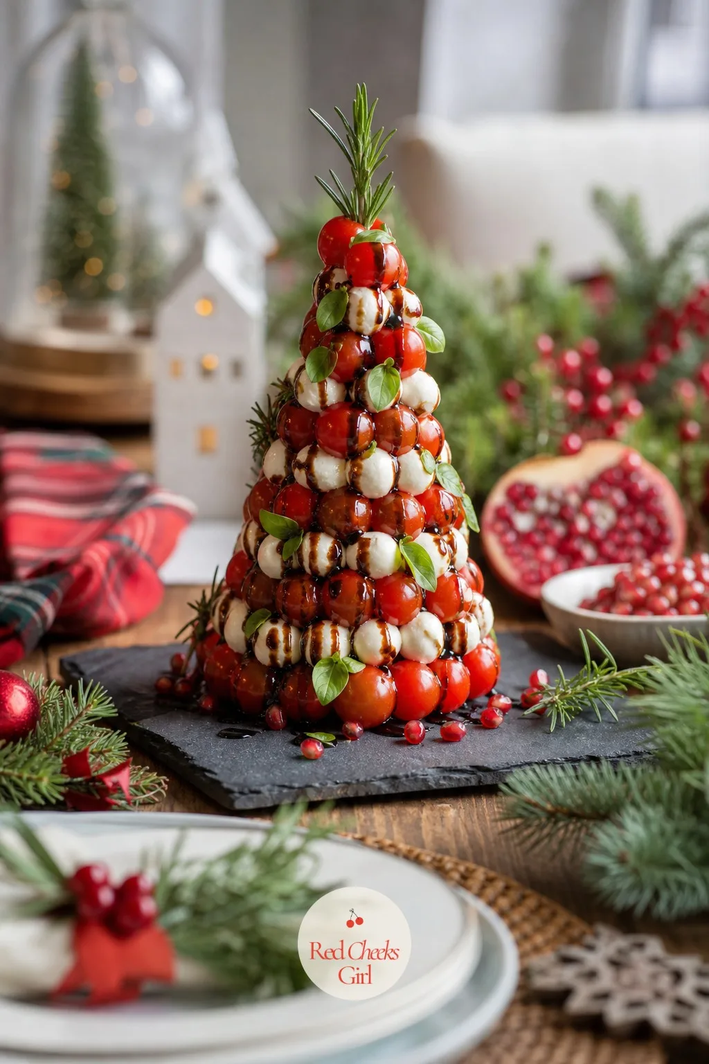 Caprese Tree — Caprese salad already comes in the right colors, it just never comes in the right shape. Christmas tree appetizers