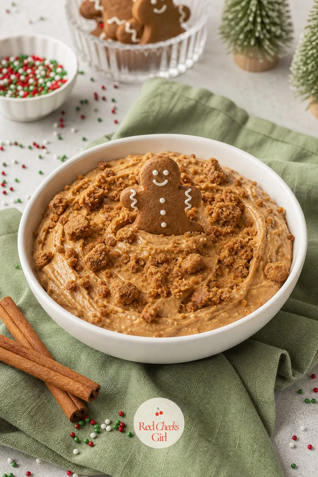 Gingerbread Cake Dip — A tablespoon of molasses and a half teaspoon each of ground ginger and cinnamon turn the pale base amber and warm, closer to gingerbread