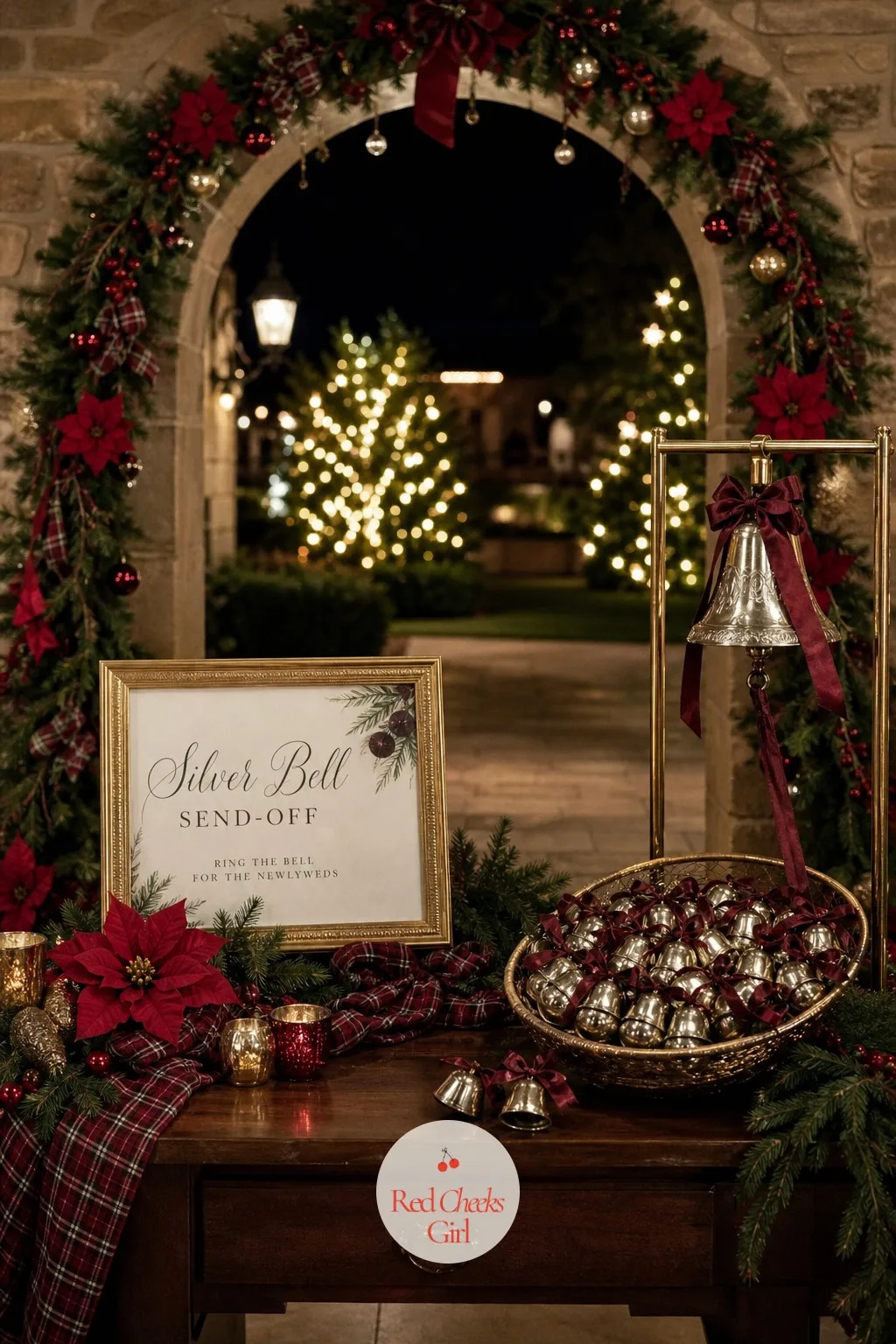 A Silver Bell Send-Off — The night needs a clean, photographable ending rather than guests trickling out to find their cars, and a bell send-off gives everyone