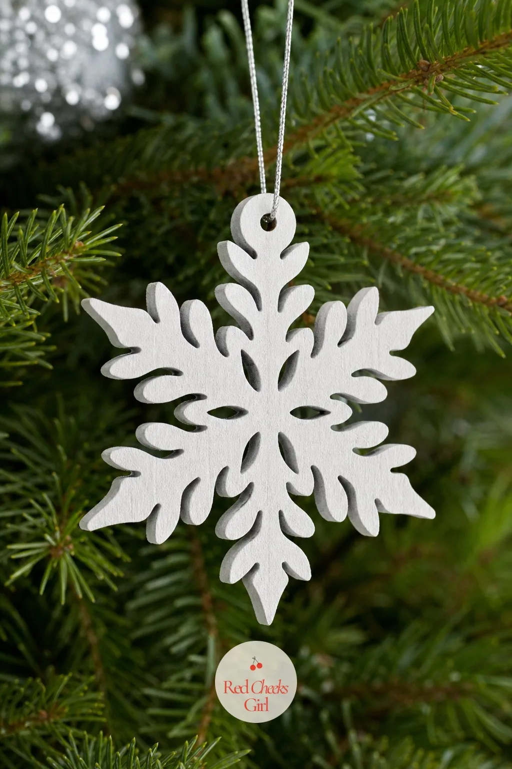 Scroll-Saw Snowflake Ornaments — A snowflake that is actually made of ice melts off the tree by January. Christmas wood crafts
