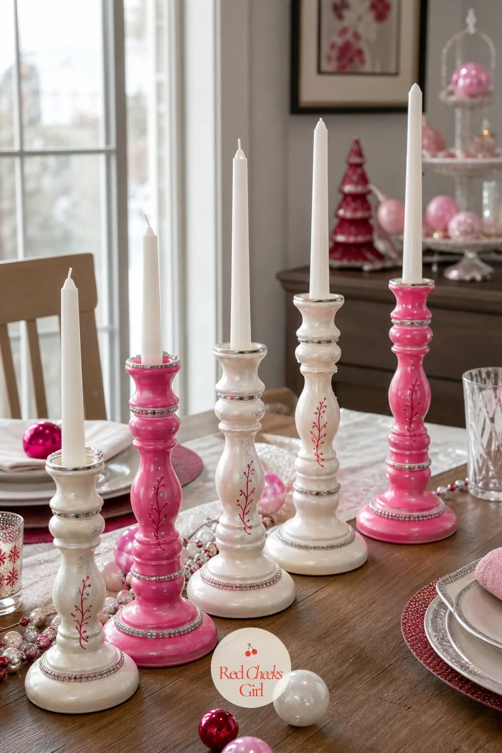 Painted Taper Candlestick Holders — A plain wood candlestick holder says craft fair in the oldest sense of the phrase. Christmas wood crafts to sell