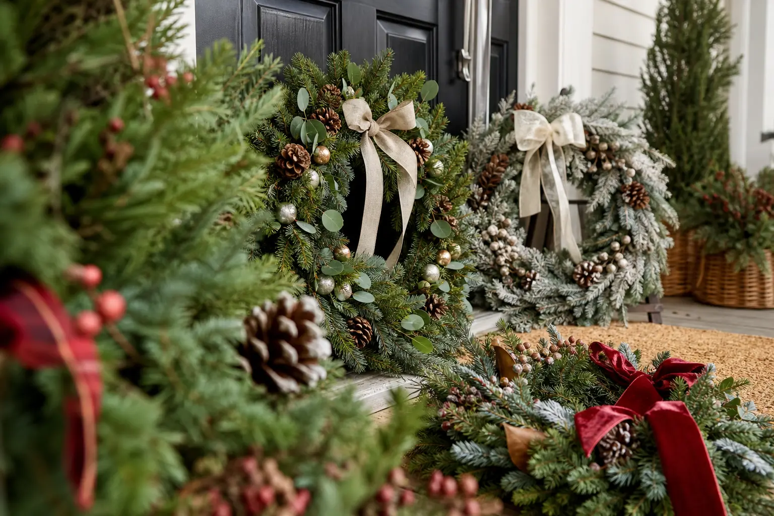24 Christmas Wreaths for Front Doors That Give Serious Curb-Appeal Joy