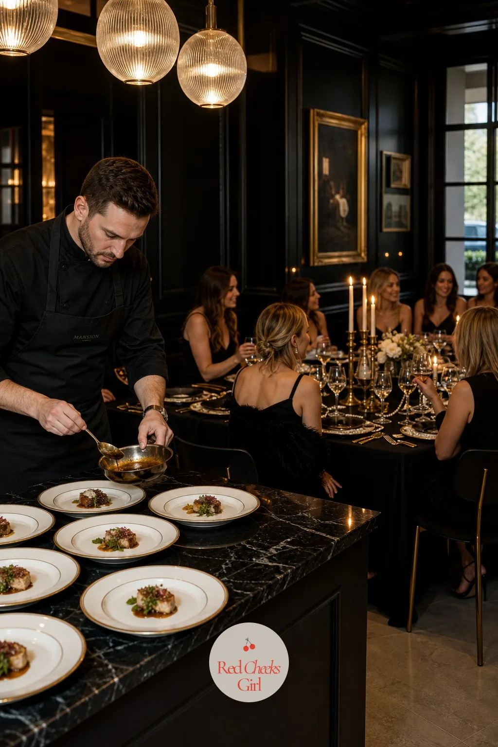 A Private Chef Dinner Party — This is the whole evening's stage, not one more vendor among many. Classy bachelorette party ideas