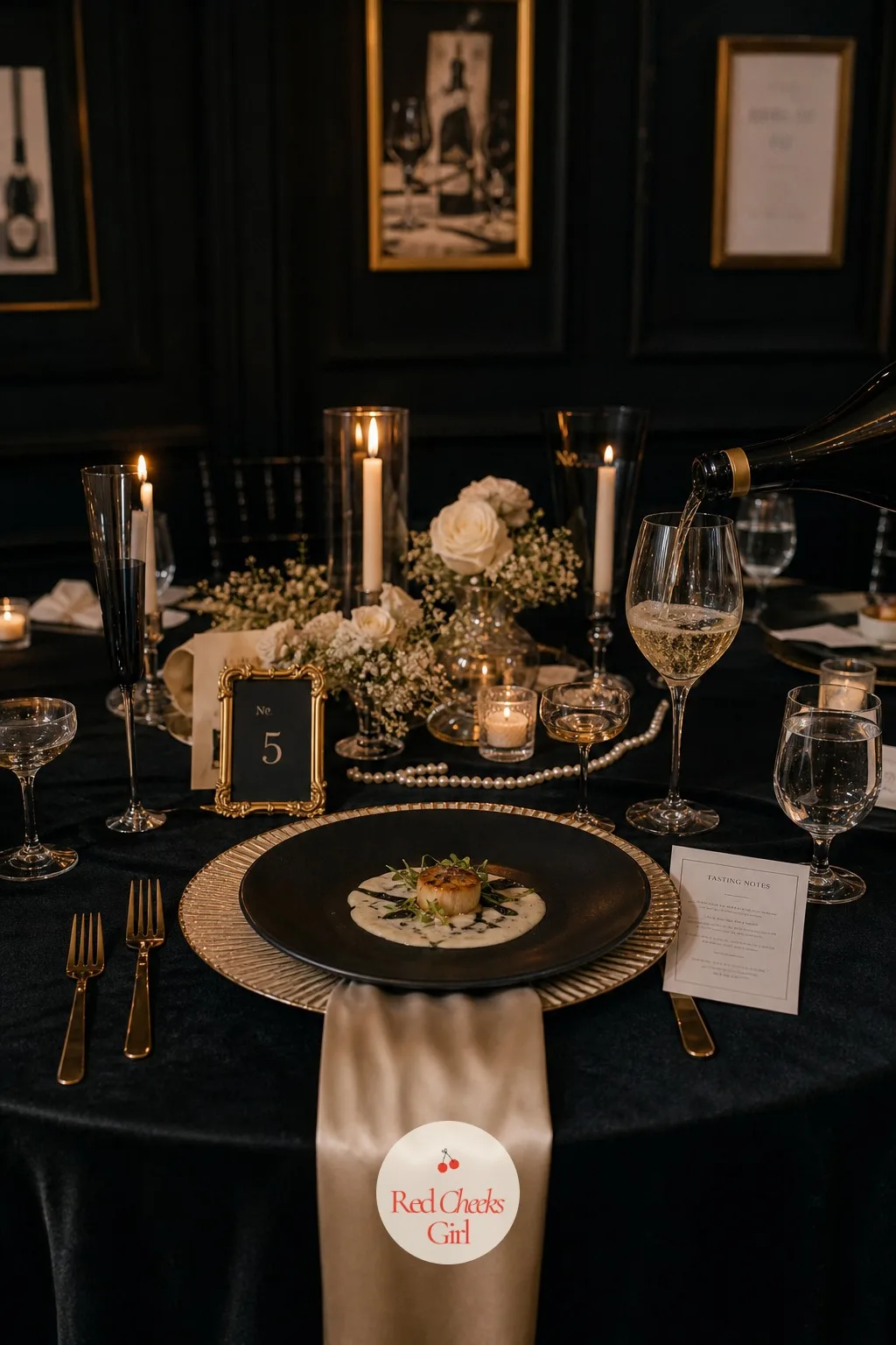 A Wine Pairing Through Every Course — Each course arrives with its own pour already waiting in the glass, a small card beside the plate naming the wine and why