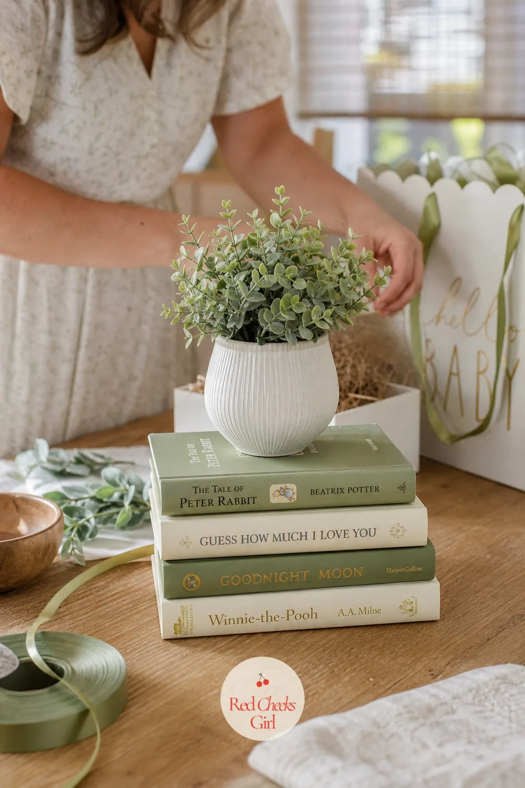 Children's Book Centerpieces — Flowers die within a week. Coed baby shower ideas