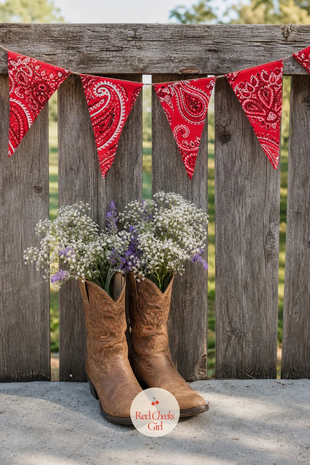Rodeo Bandana Backdrop — A rodeo theme without a single bandana in sight is not a rodeo theme, it is just brown furniture. Coed baby shower ideas
