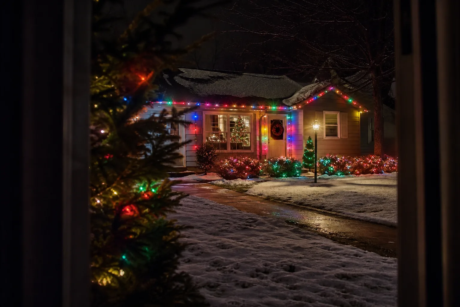 15 Colored Christmas Lights on House Ideas That Bring Back Retro Neighborhood Magic
