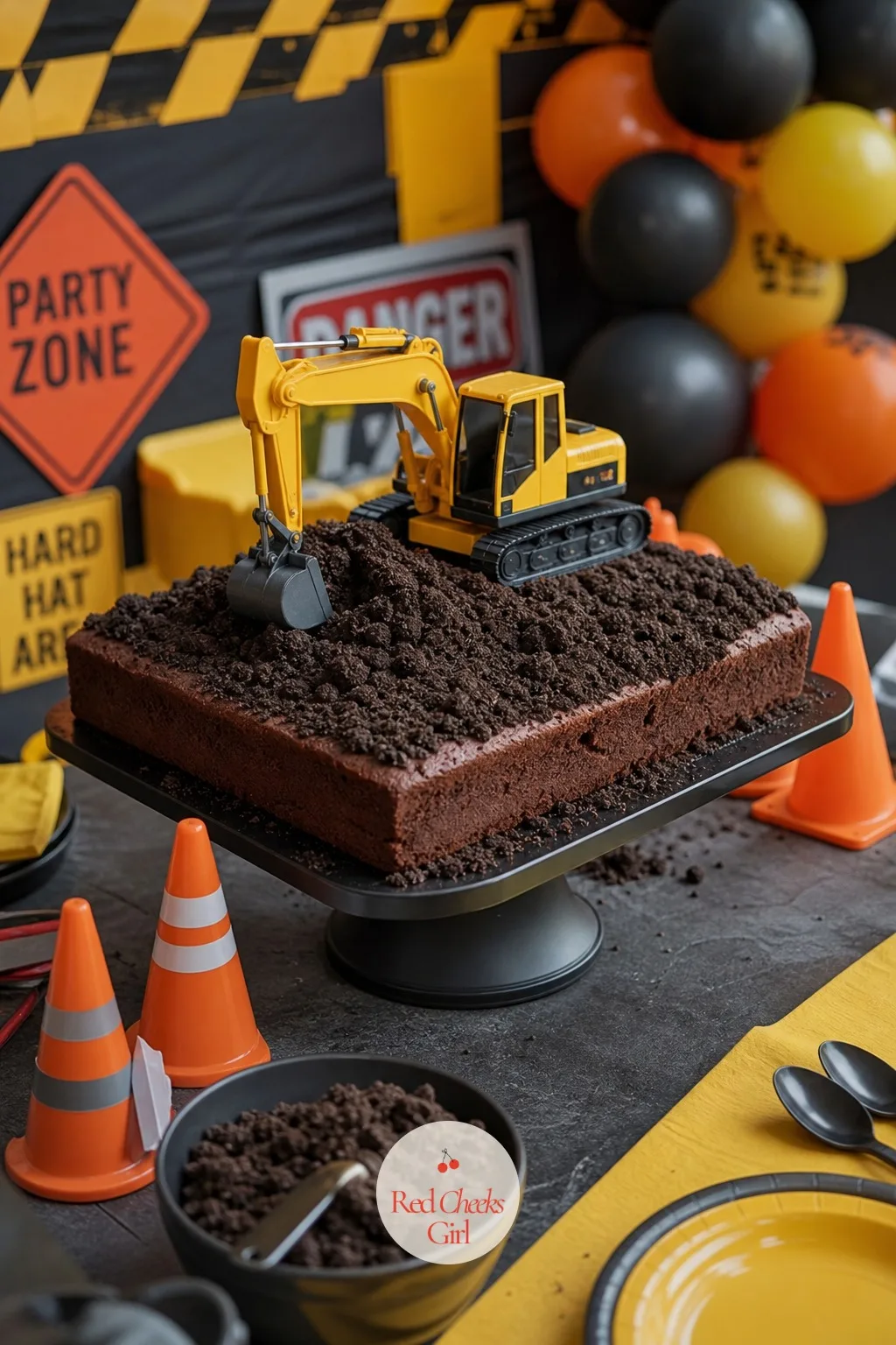 Dig Site Brownie Cake With Cookie Crumb Dirt — The cake does not need to be beautiful, it needs to look mid-dig, and that is a much lower bar to clear.
