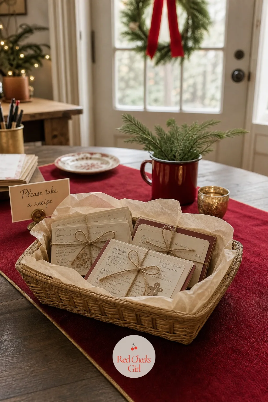 A Basket of Recipe Cards by the Door — Someone always asks for the recipe by the second bite, and a basket by the door means she is not chasing down a text