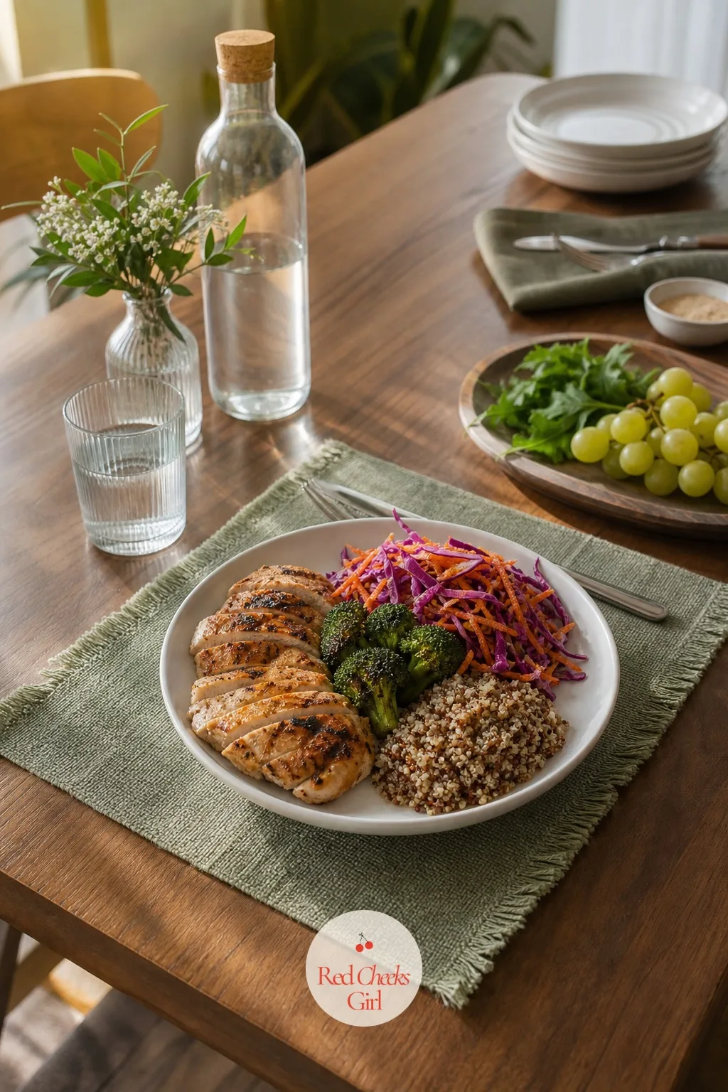 A Lunch Plate Built Around Protein and Colour — A sandwich alone by three o'clock leaves most people reaching for something sweet out of genuine hunger, not